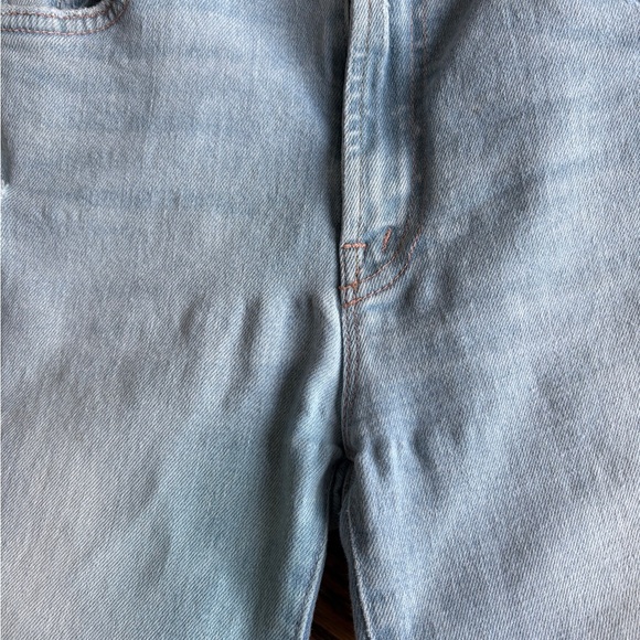 MOTHER The Insider Crop Step Fray Denim Jeans Free Hugs Distressed Wash Size 27 - Picture 9 of 14